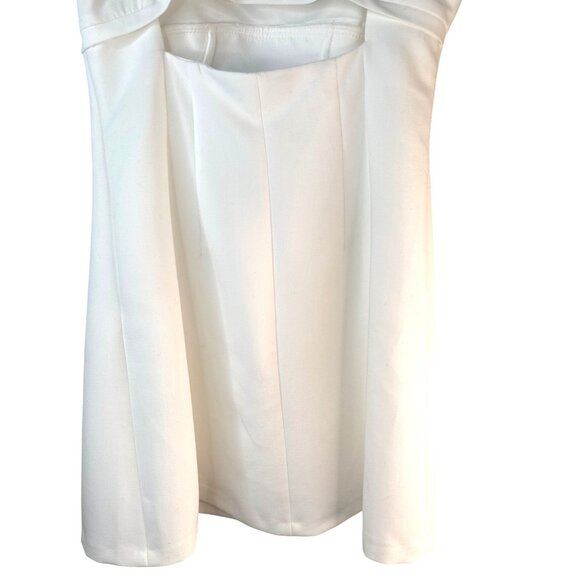 2/$30 NWT ZARA Medium Sleeveless White Mini Dress Cut Out Back Polyester Blend - Picture 13 of 14